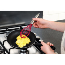 Nice Design acessórios de cozinha portátil aço inoxidável Handle Silicone Egg Whisk